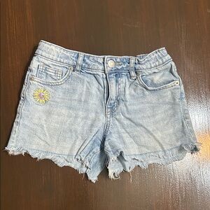 Cat & Jack Girls Denim Shorts size Medium (8) inside Adjustable Elastic EUC